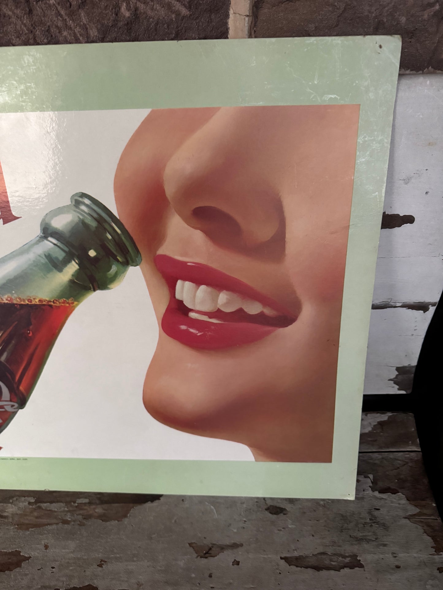 Vintage Coke Sign Cardboard 1967