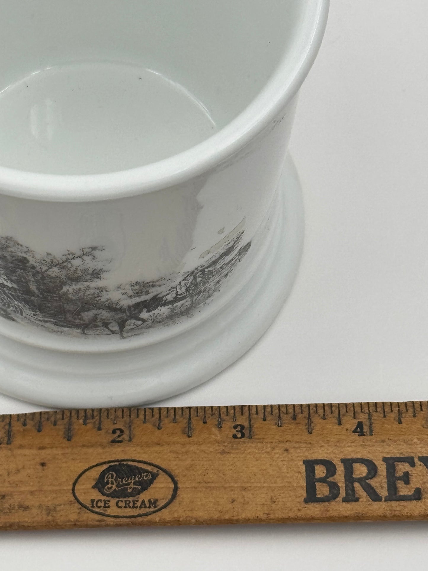 Vintage Shaving Mug Horse Drawn Train RARE