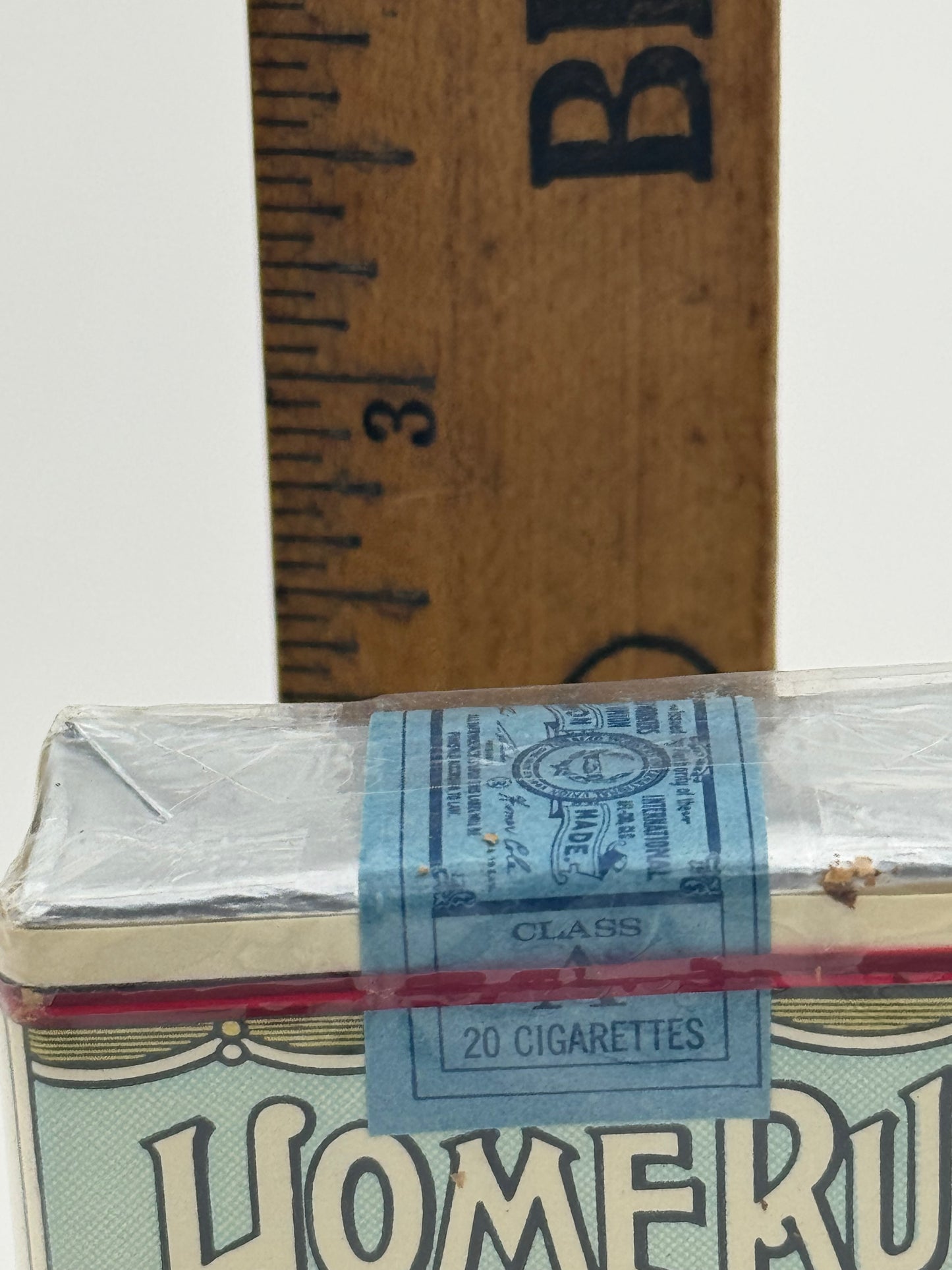 Vintage Home Run Cigarettes Pack Never Open 1966
