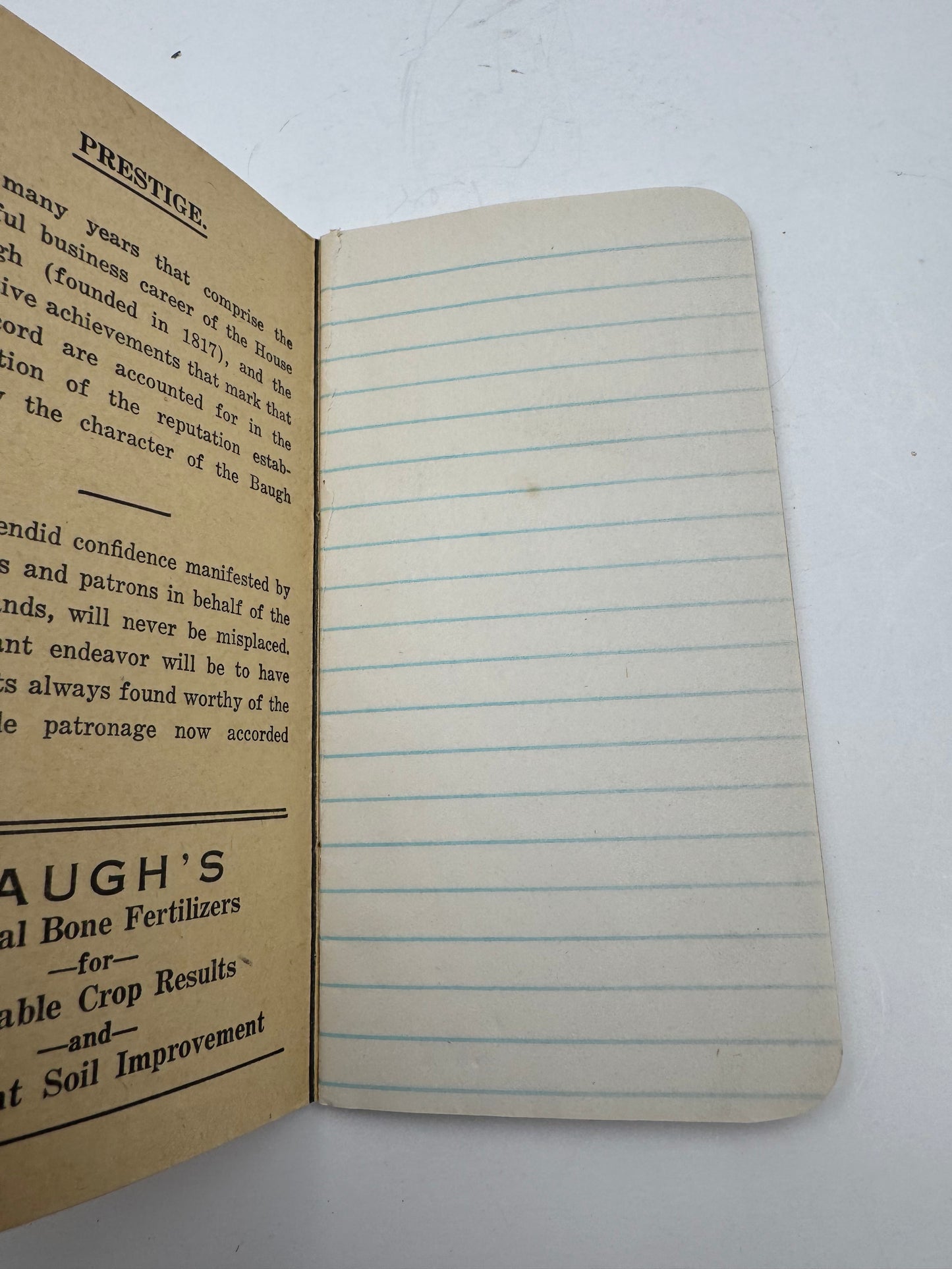Vintage Baugh & Sons Notebook Farmers.