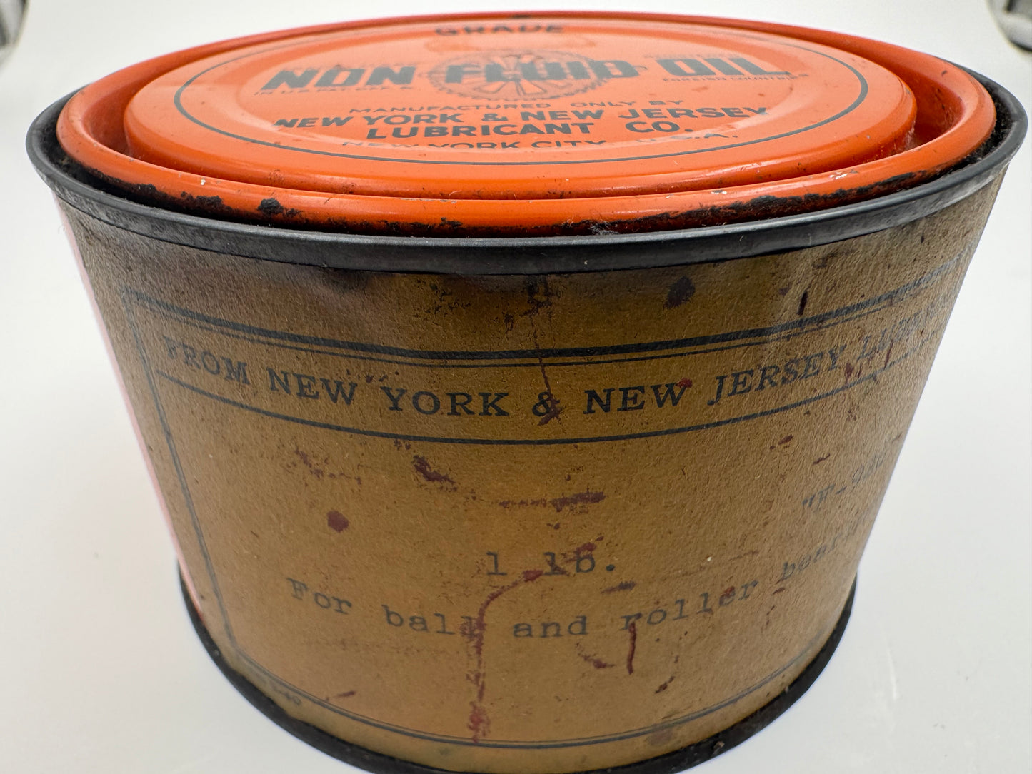 Vintage Oil Can Non Fluid Paper Label NOS