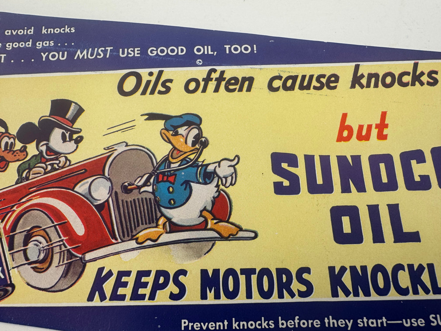 Vintage Sunoco Oil Ink Blotter NOS