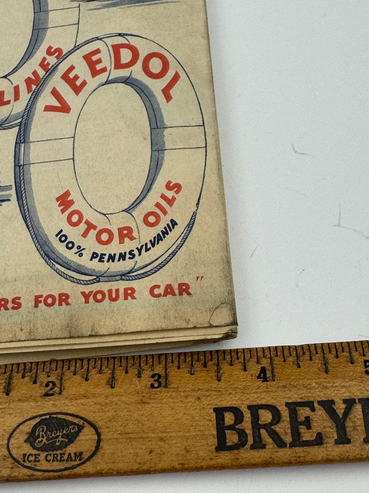 Vintage Roadmap 1933 PA NJ Tydol Veedol