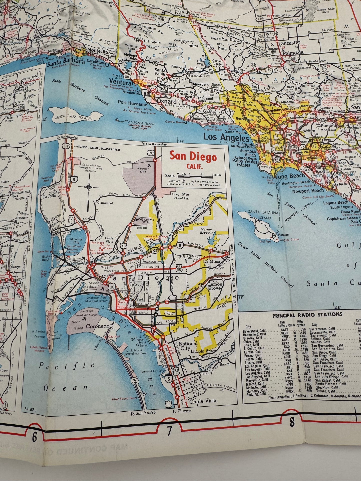 Vintage Signal Gas Roadmap California 1950s