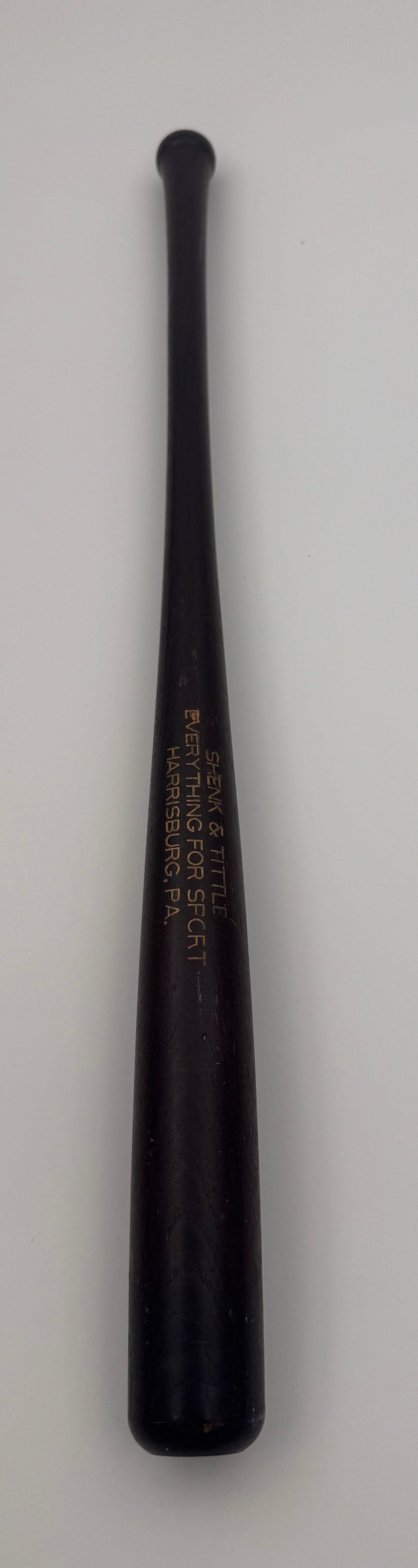 Vintage Baseball Advertising Bat Shenk and Tittle Harrisburg PA.
