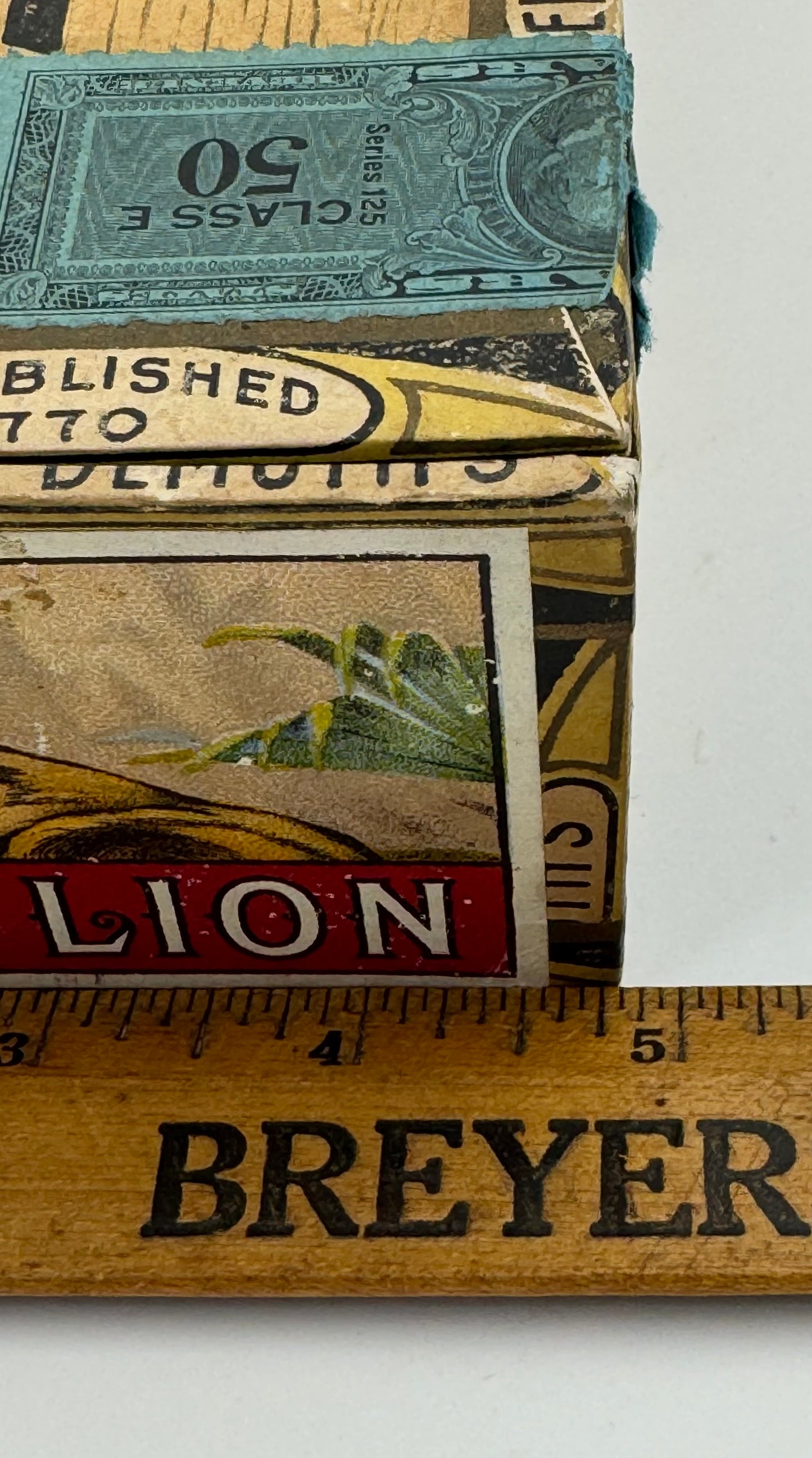 Vintage Golden Lion Cigar Box Demuth’s