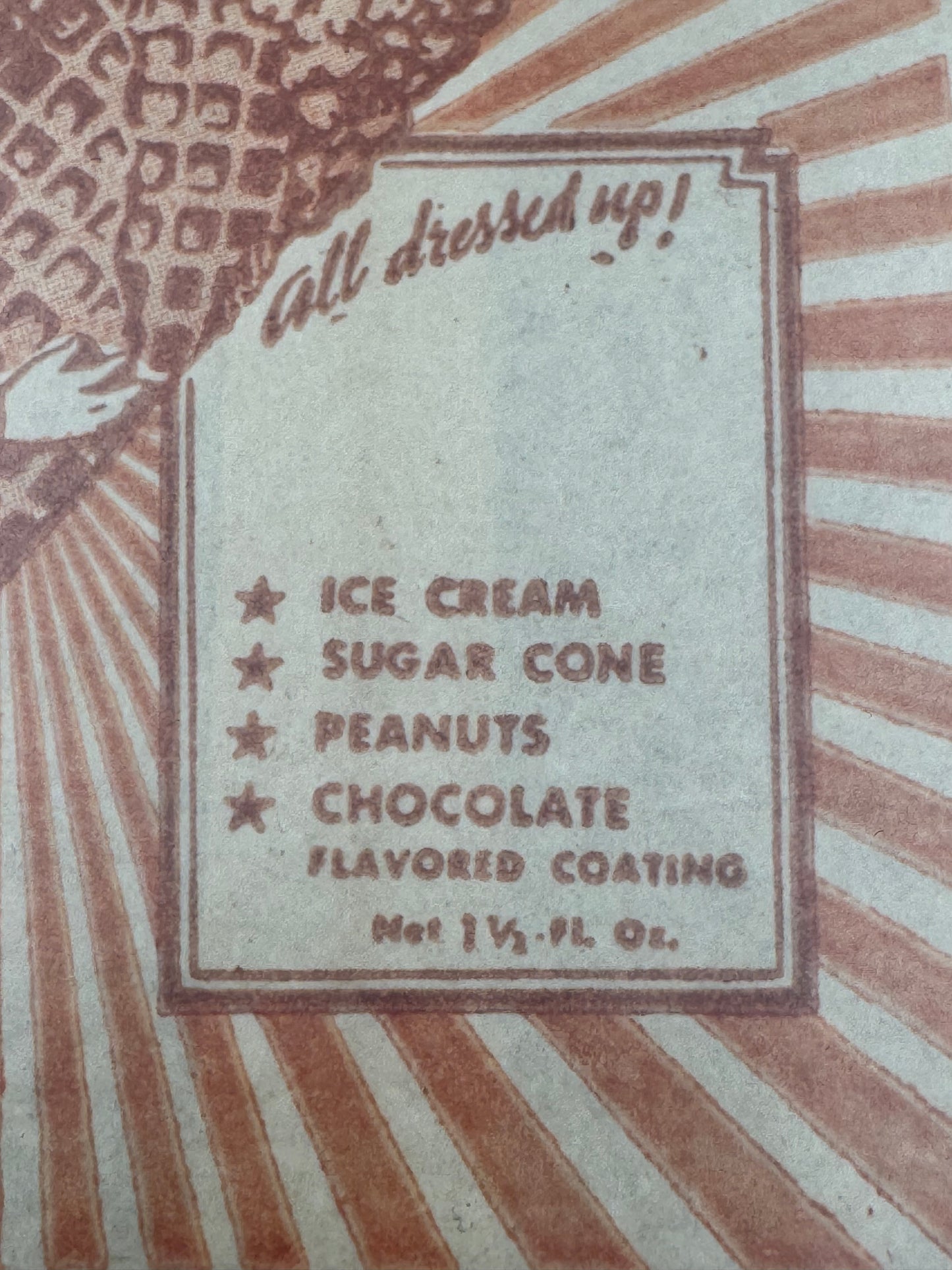 Vintage Drumstick Ice Cream Wrapper