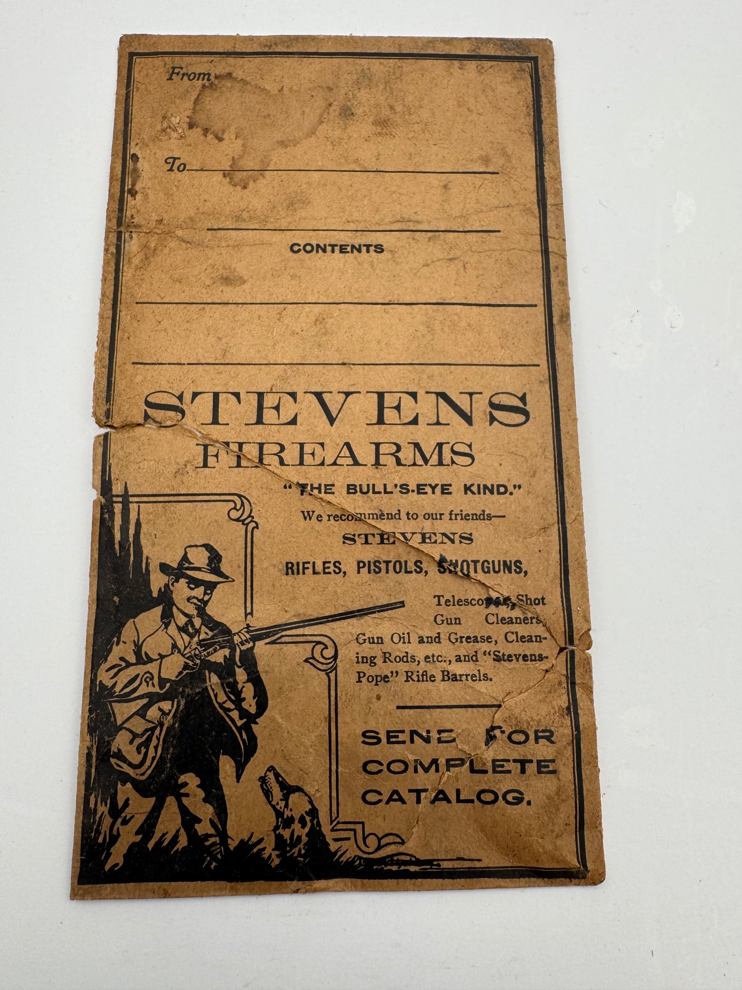 Vintage Steven’s Firearms Envelope 1900s