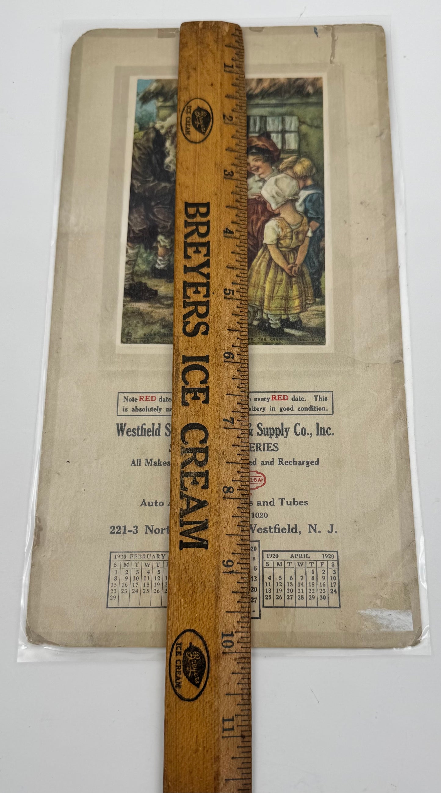 Vintage Willard Battery Calendar Page March 1920 Laminated