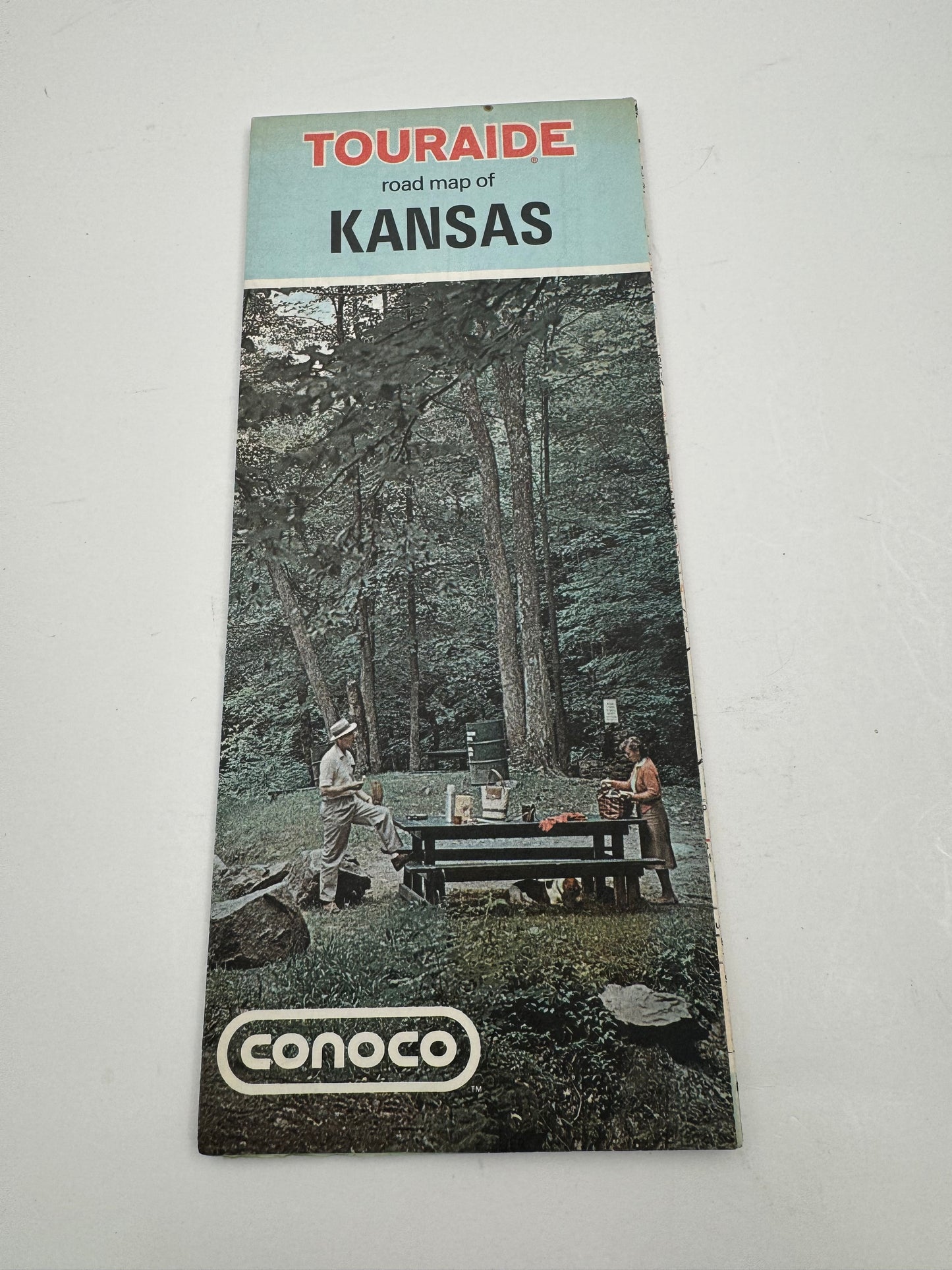 Vintage Road Map Conoco Kansas