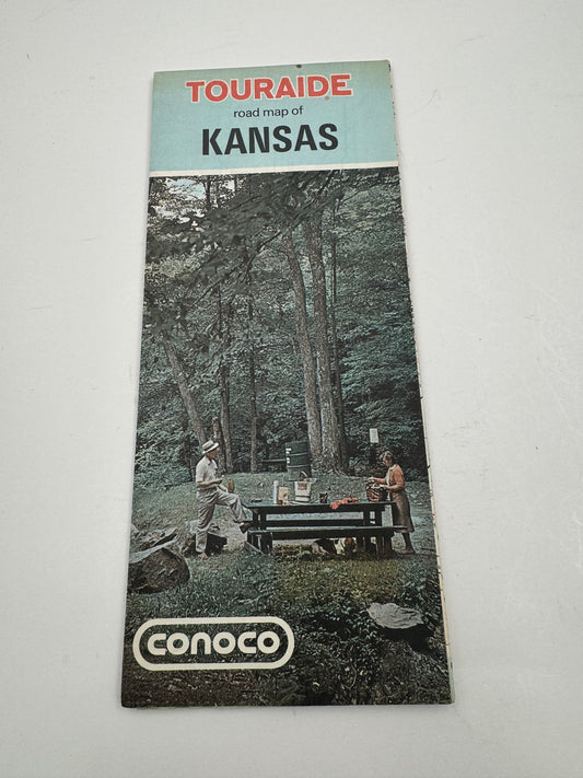 Vintage Road Map Conoco Kansas