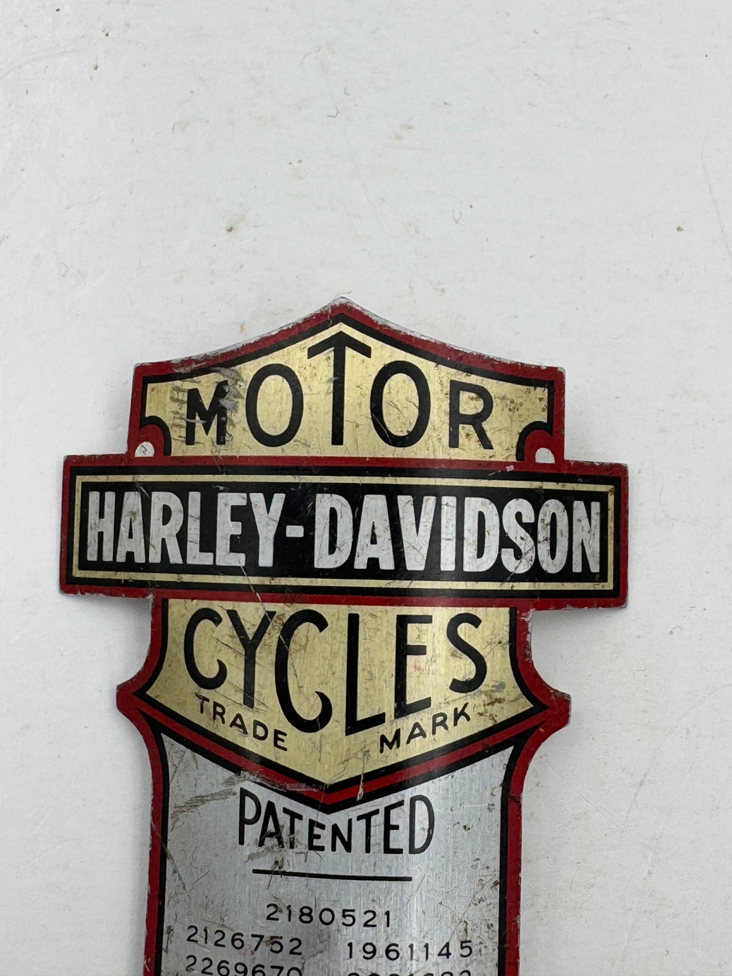 Vintage Harley Davidson Bicycle Head Badge