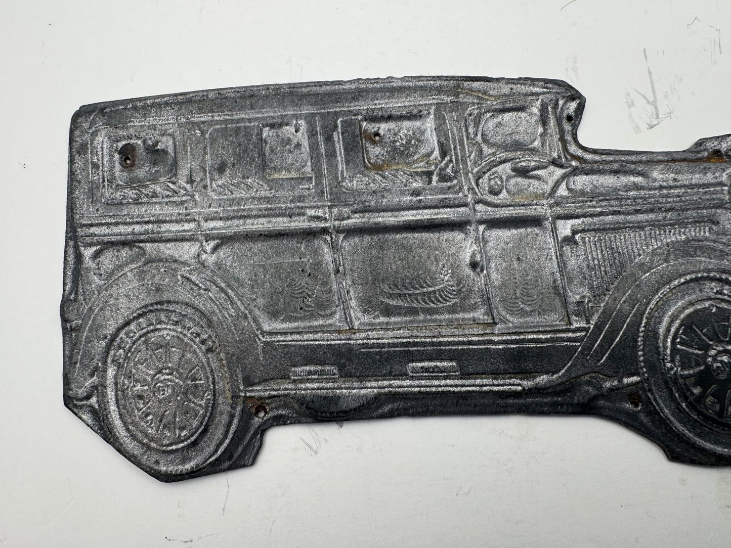 Vintage Automobile Print Block 1930s Right Facing