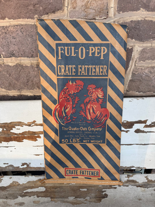 Vintage Ful O Pep Feed Bag Quaker Oats