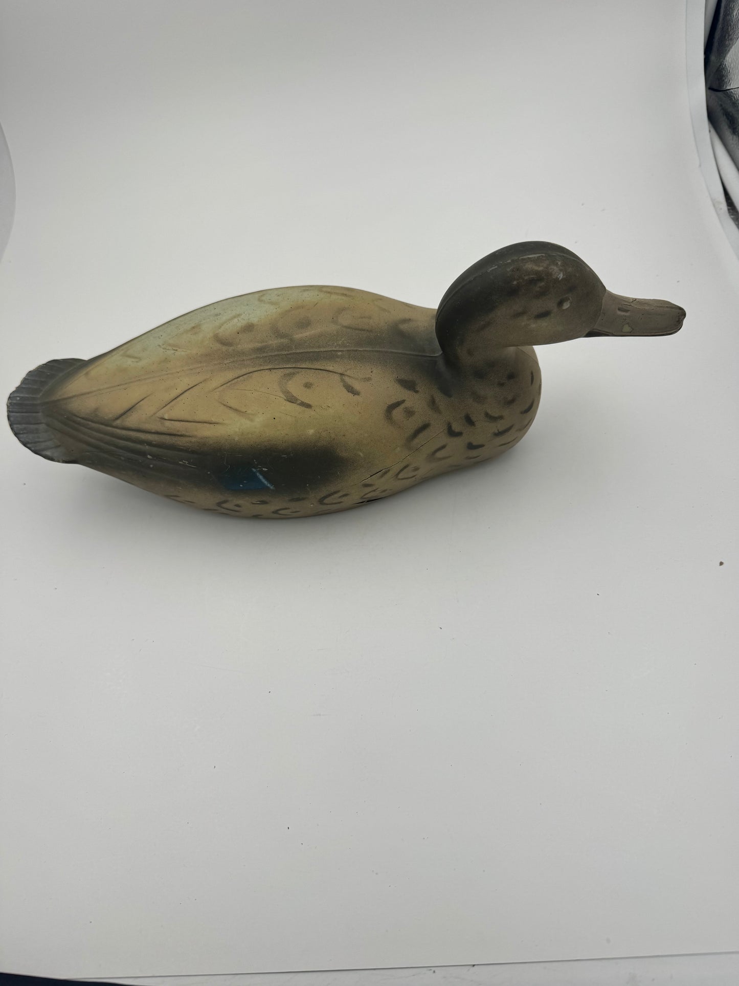 Vintage Duck Decoy Carrylite Glass Eyes Some Wear Noted