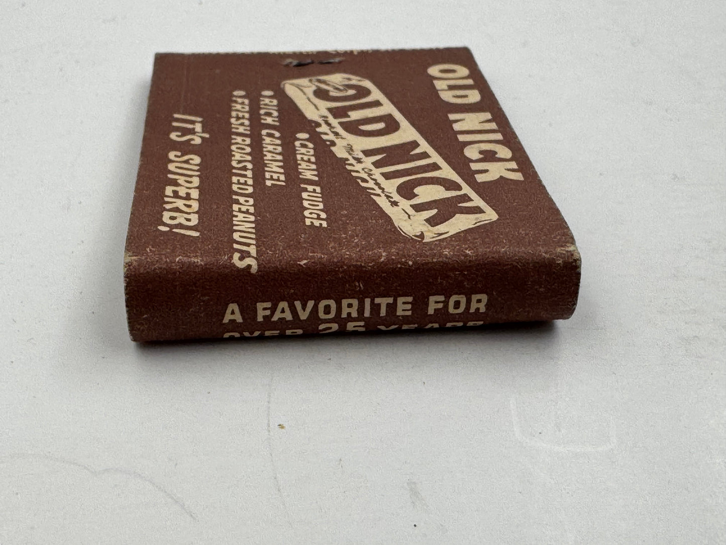 Vintage Matchbook Old Nick Candy Bar NOS Never Used.