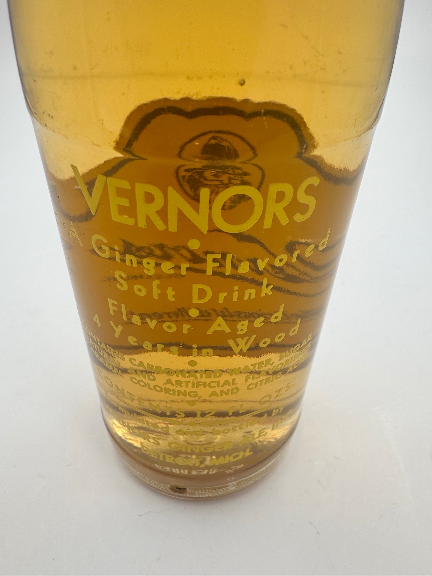 Vintage Vernors Soda Bottle Full