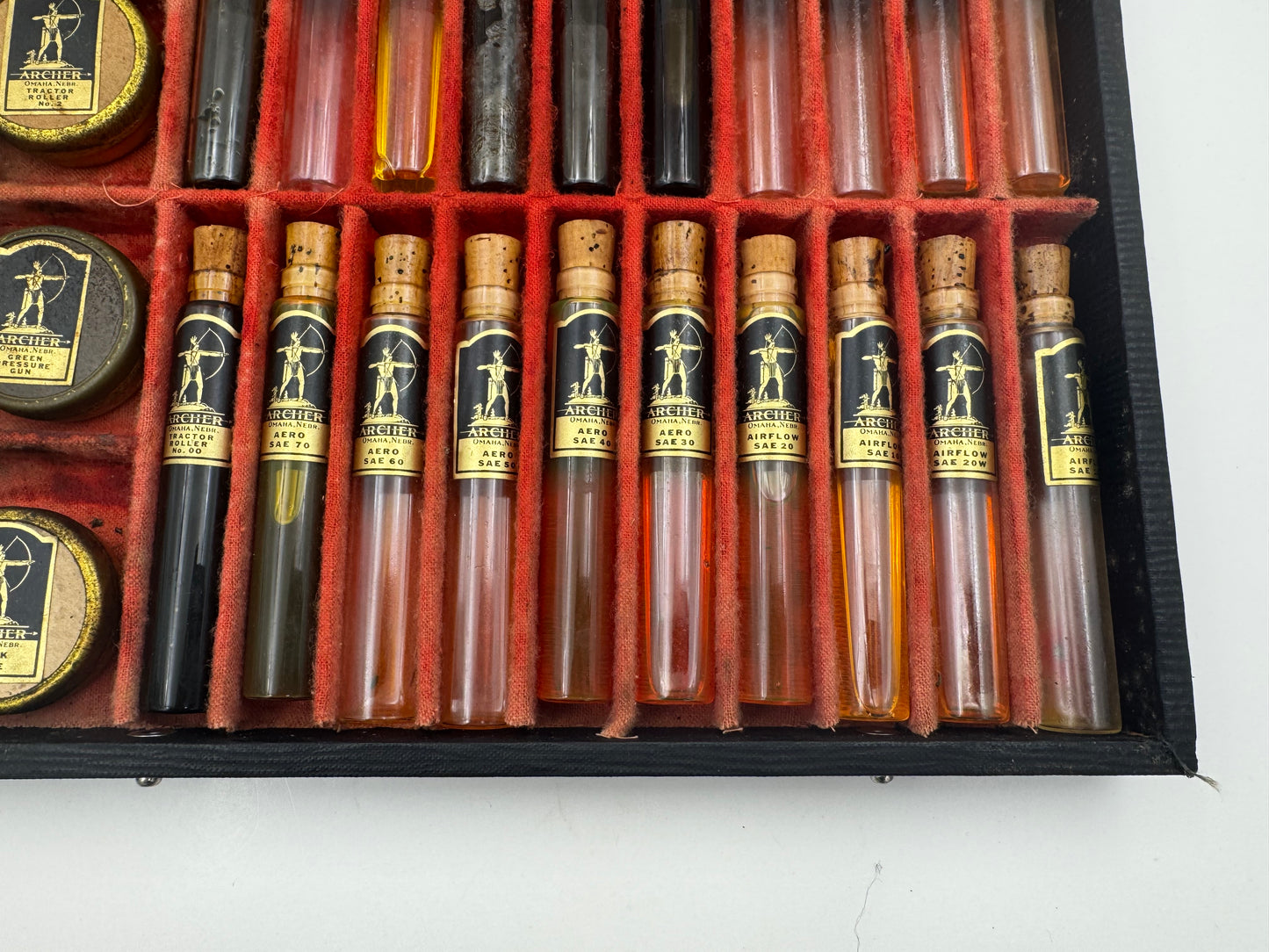 Vintage Salesman Sample Archer Lubricants Set Complete