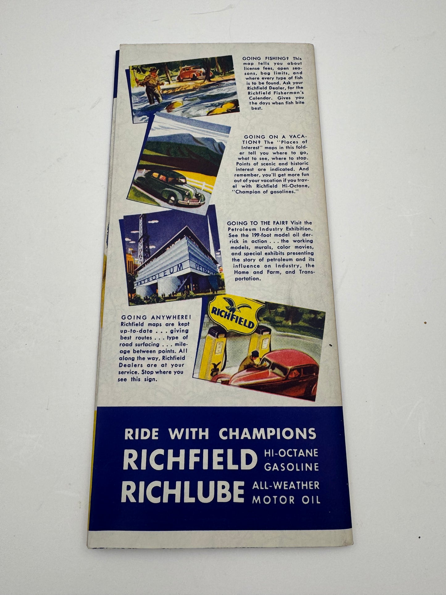 Vintage Road Map Richfield DE MA VA WV