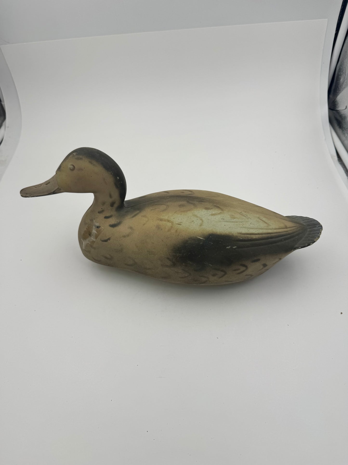 Vintage Duck Decoy Carrylite Glass Eyes Some Wear Noted
