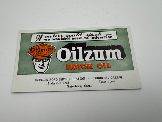 Vintage Oilzum Ink Blotter New Old Stock