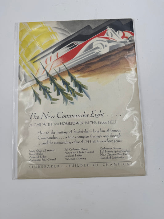 Vintage Studebaker Ad Commander Eight