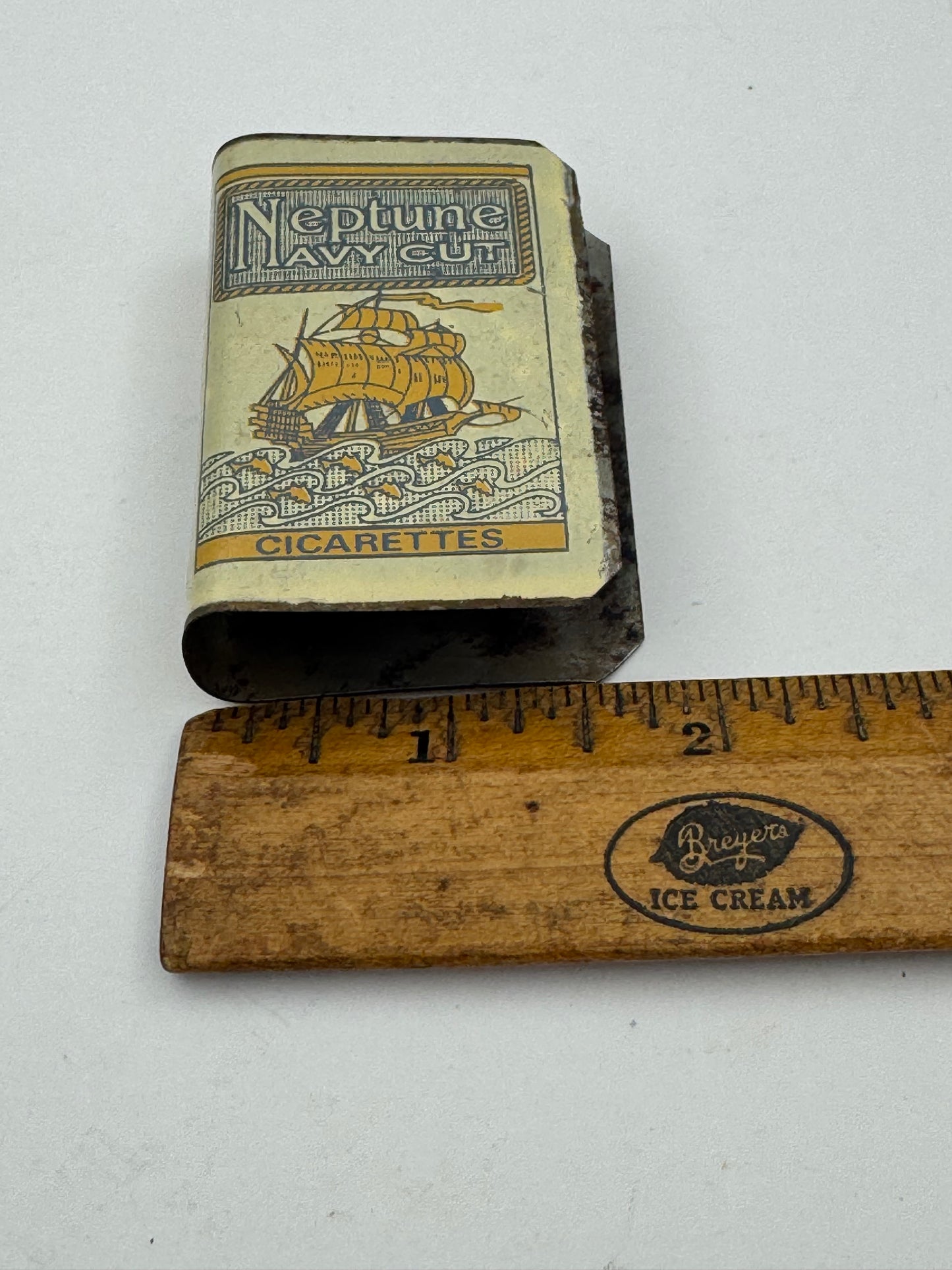 Vintage Neptune Navy Cut Match Box Safe