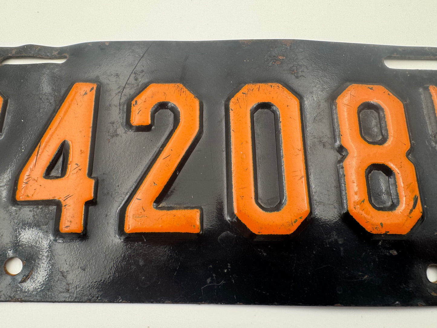 Vintage Motorcycle License Plate NJ 1952
