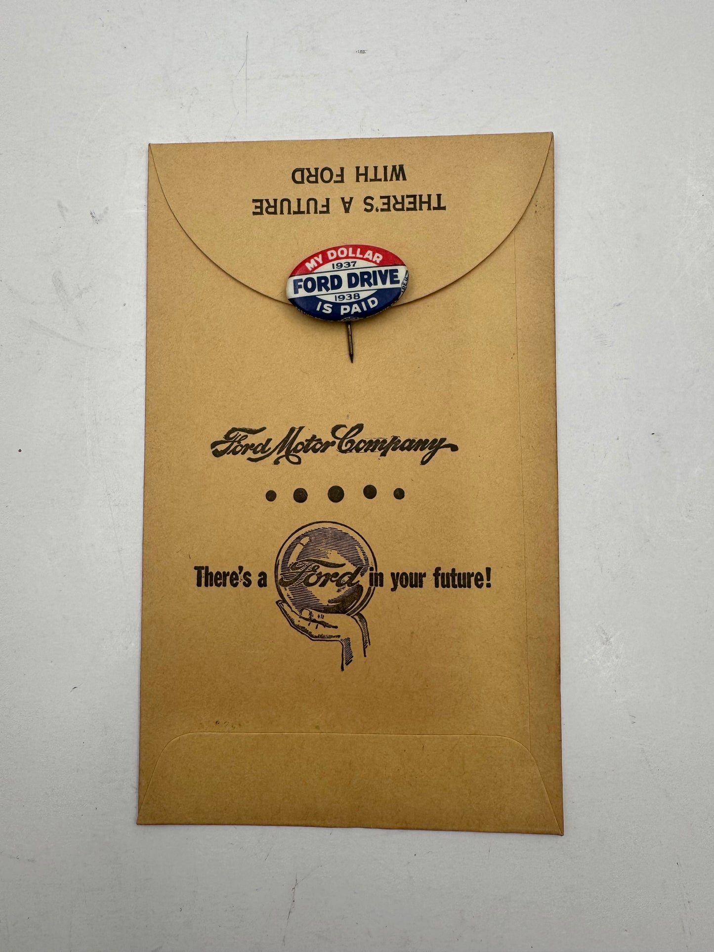 Vintage Ford Employee Pay Envelope 1937 NOS