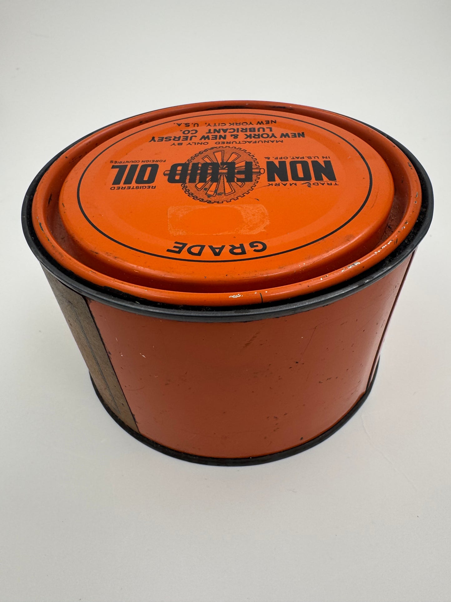 Vintage Oil Can Non Fluid Paper Label NOS