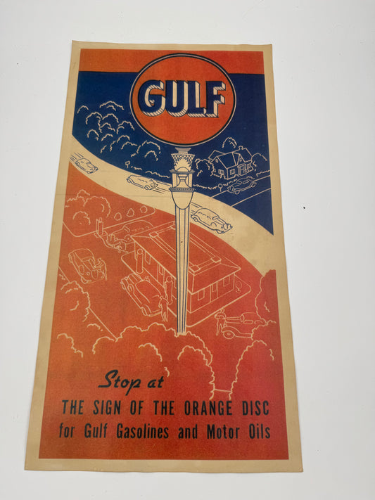 Vintage Gulf Roadmap Sample Back Page.