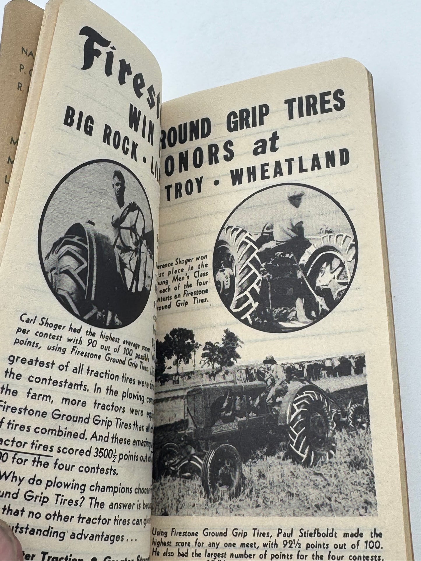 Vintage Firestone Tires Farm Notebook NOS