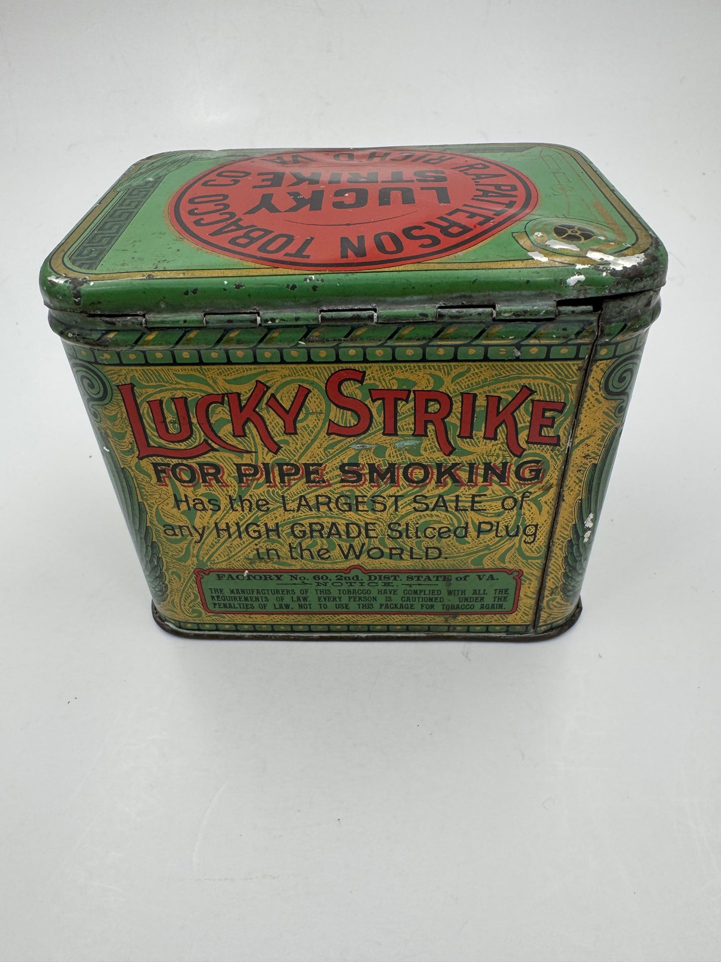 Vintage Lucky Strike Tobacco Tin 1 Pound