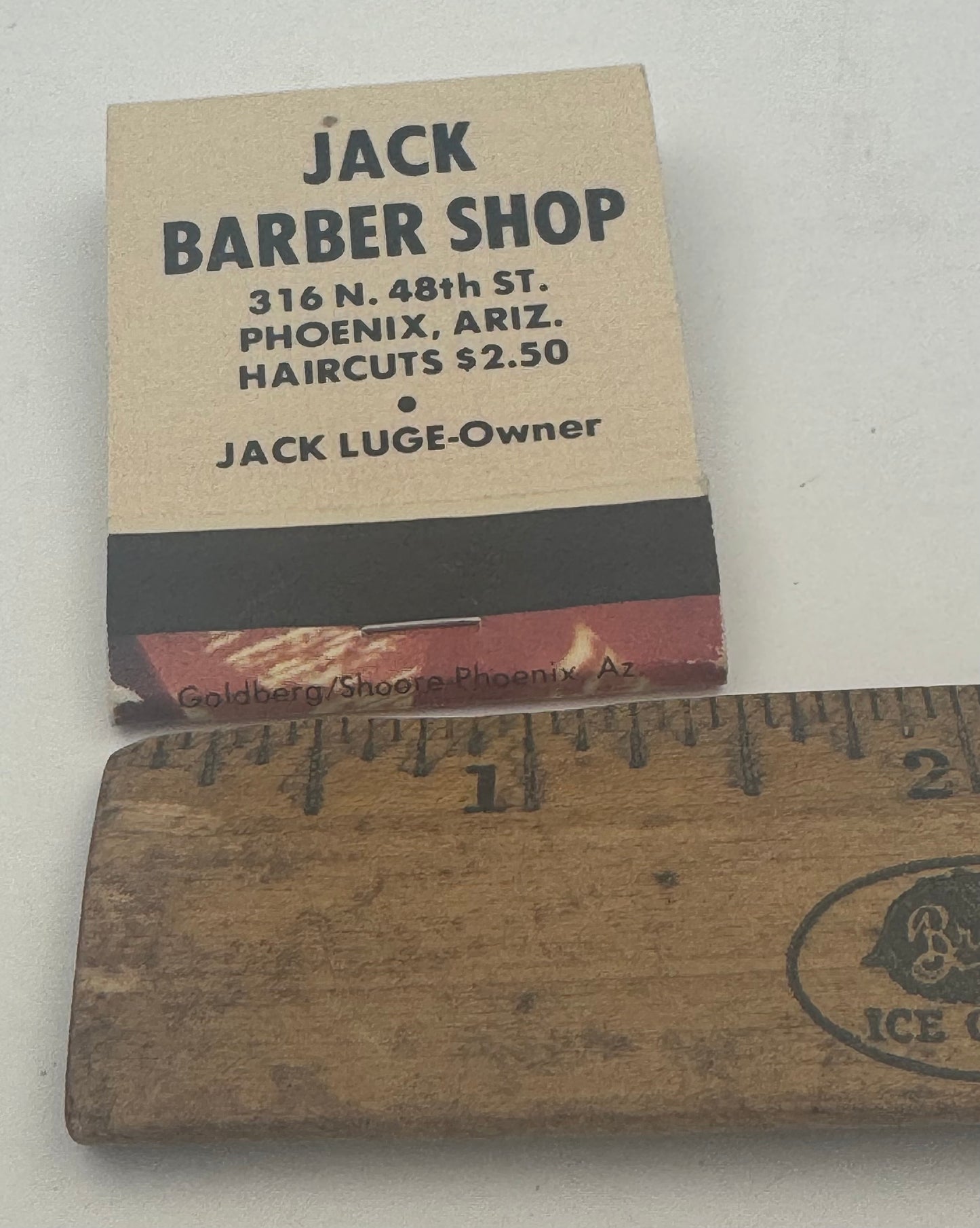 Vintage Pinup Matchbook Barbershop NOS