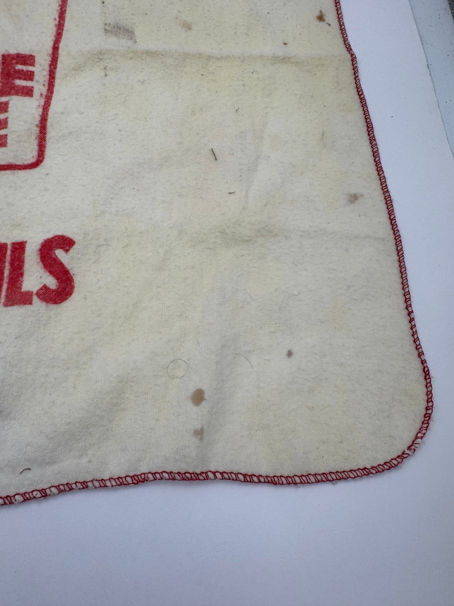 Vintage White Rose Gas Attendants Cloth