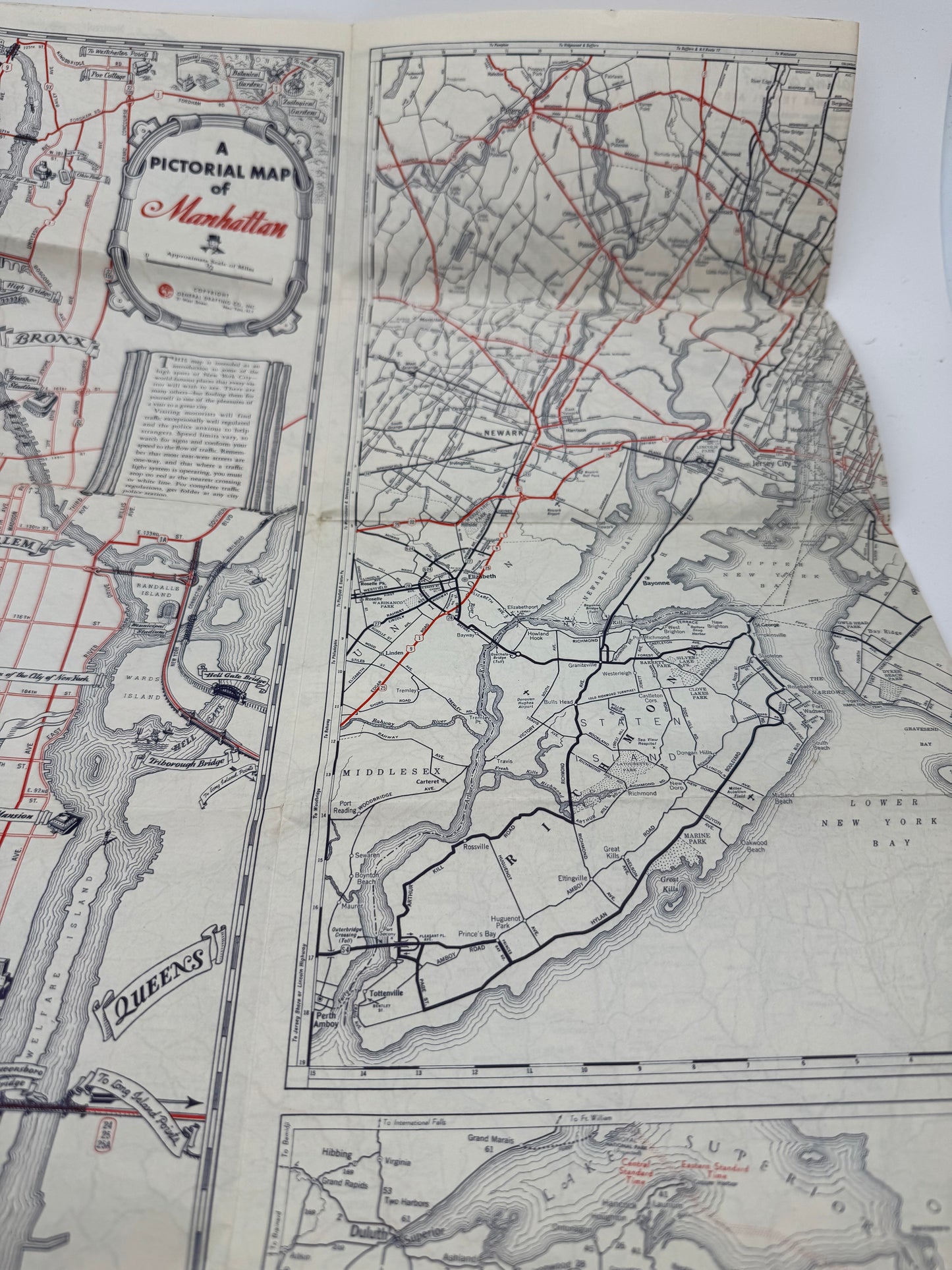 Vintage Roadmap Socony New York 1937