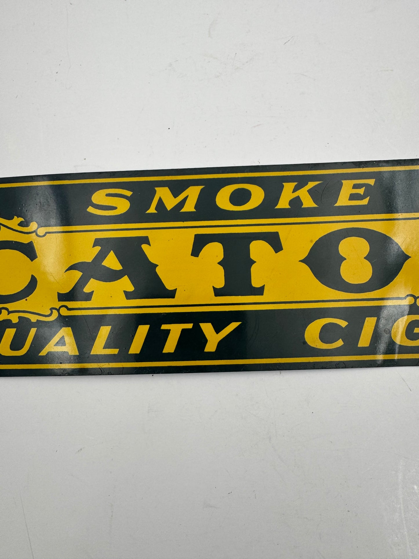 Vintage Caton Cigars Sign Tin Tacker