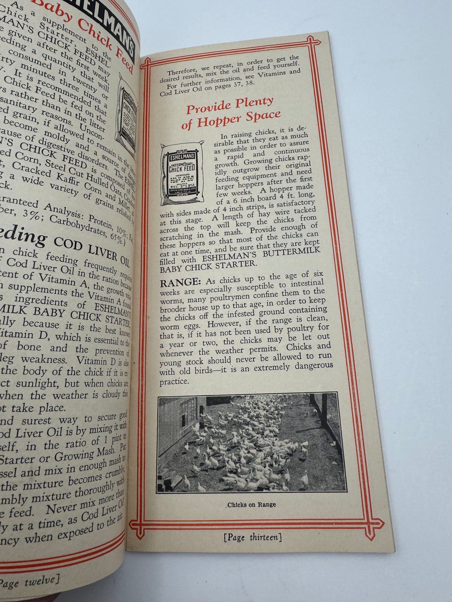 Vintage Eshelman’s Feeds How To Raise Poultry Brochure