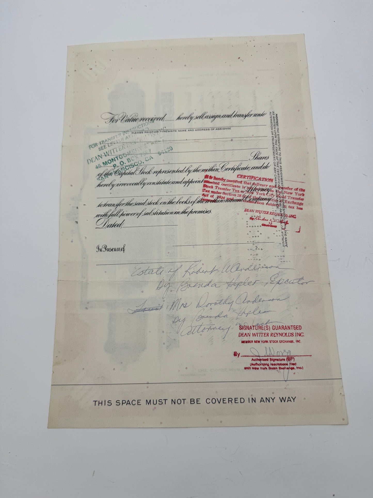 Vintage Stock Certificate Homestake Mining Co.