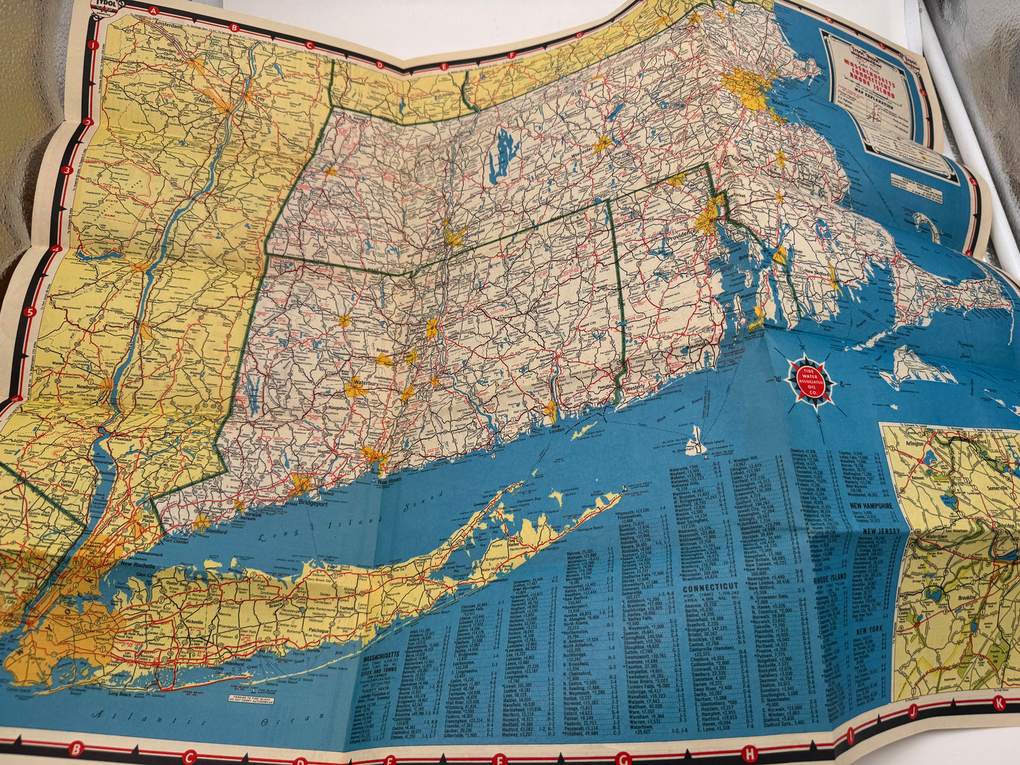 Vintage Roadmap Veedol Tydol 1940 Cape Cod NOS