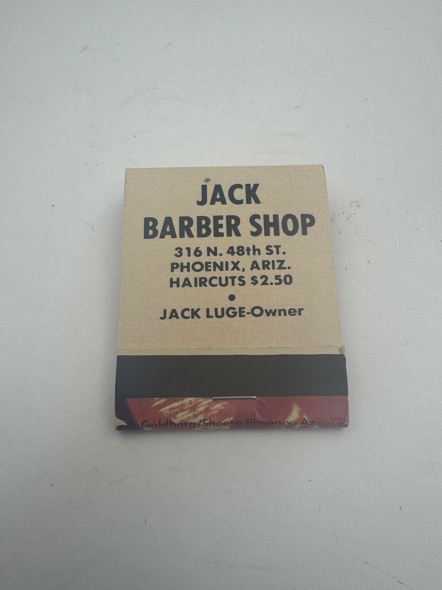 Vintage Pinup Matchbook Barbershop NOS