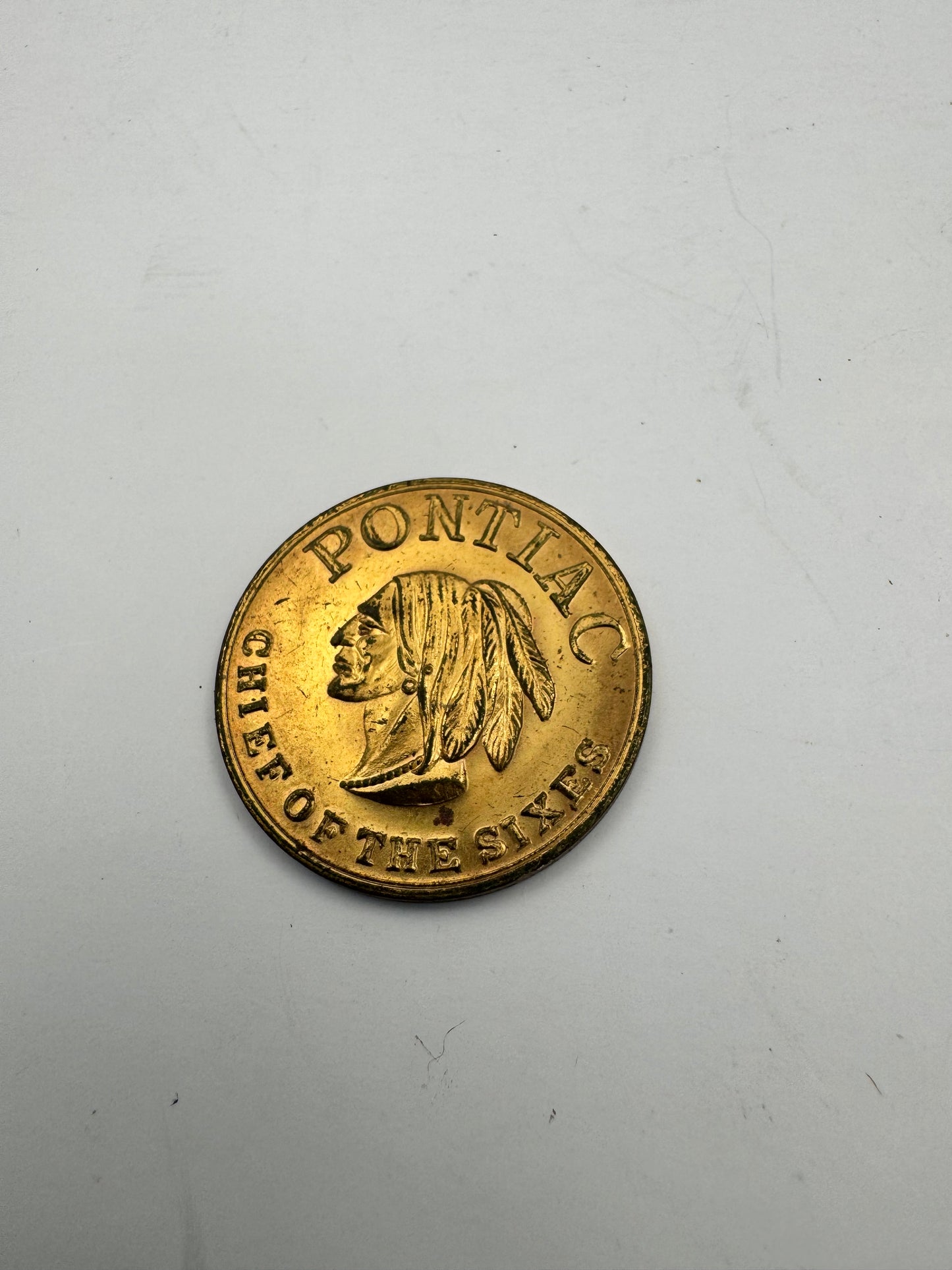 Vintage Pontiac Token Chief Of The Sixes GM