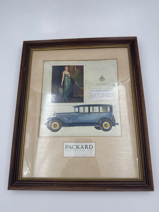 Vintage Packard Advertisement Framed