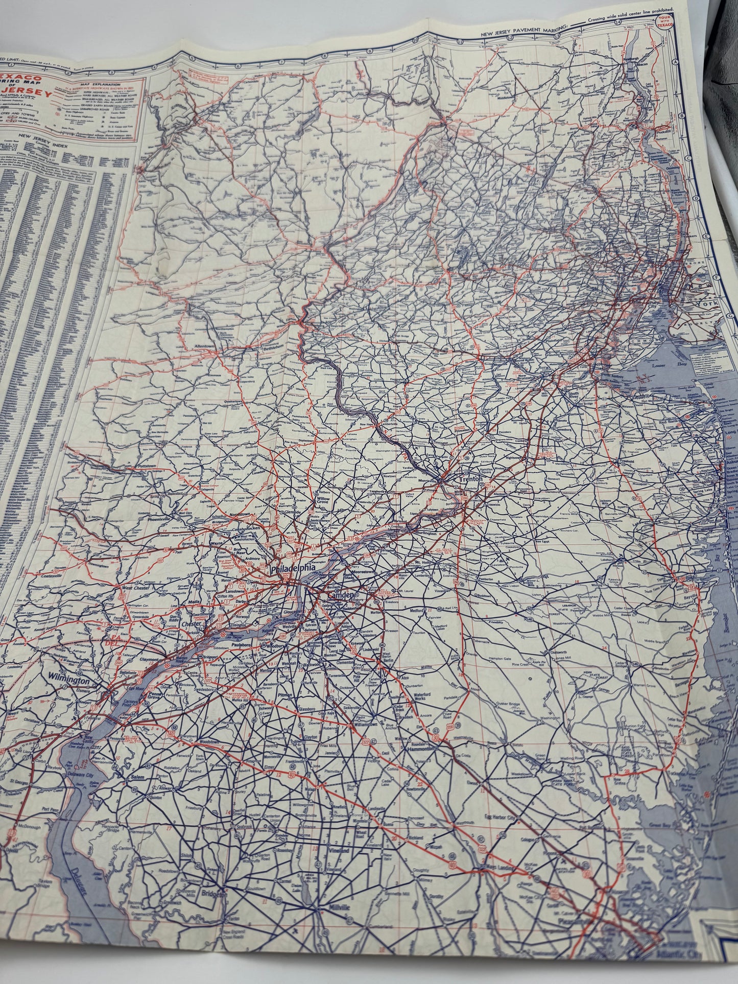 Vintage Roadmap Tour With Texaco 1953 NJ PA