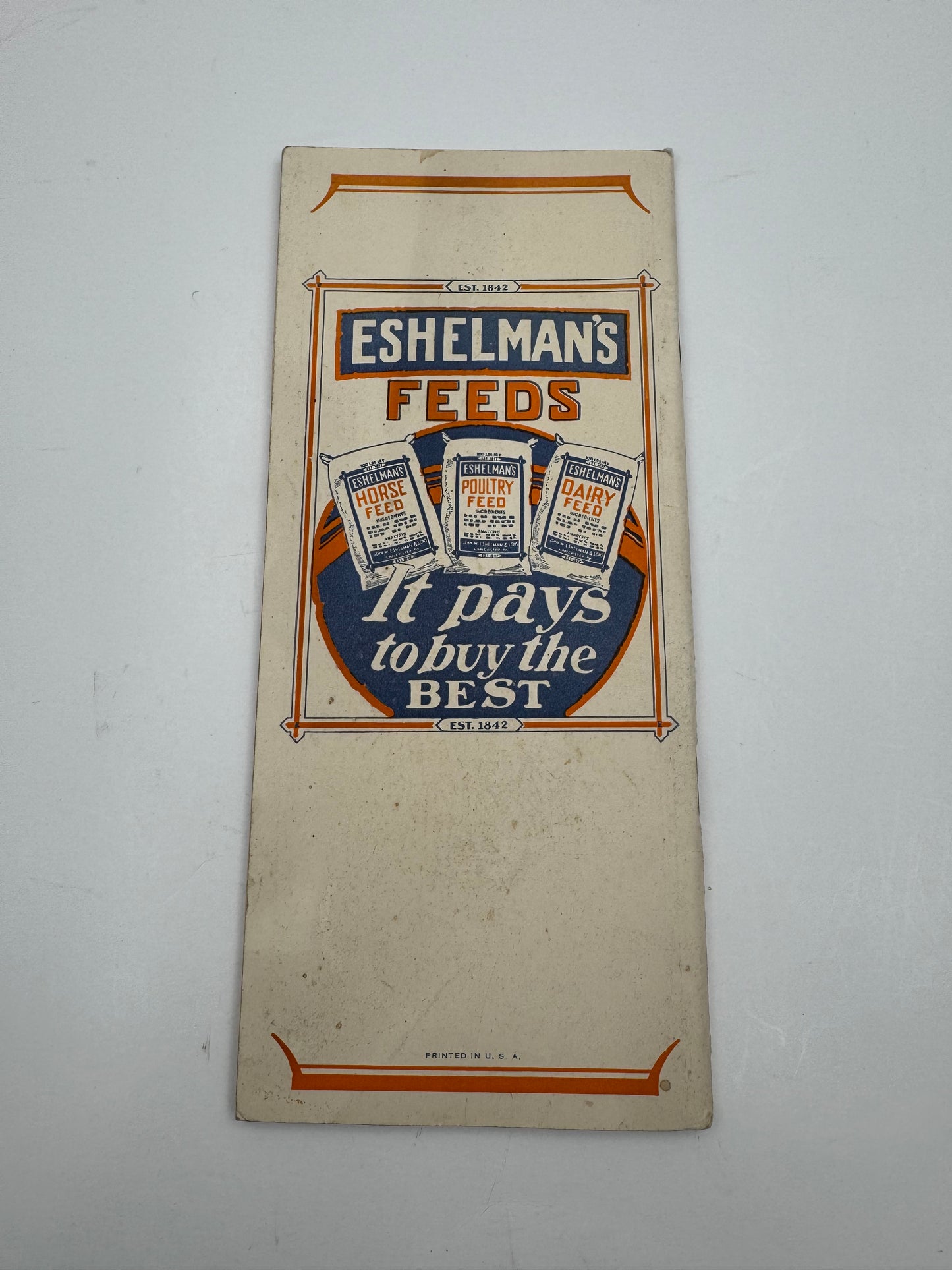 Vintage Eshelman’s Feeds How To Raise Poultry Brochure
