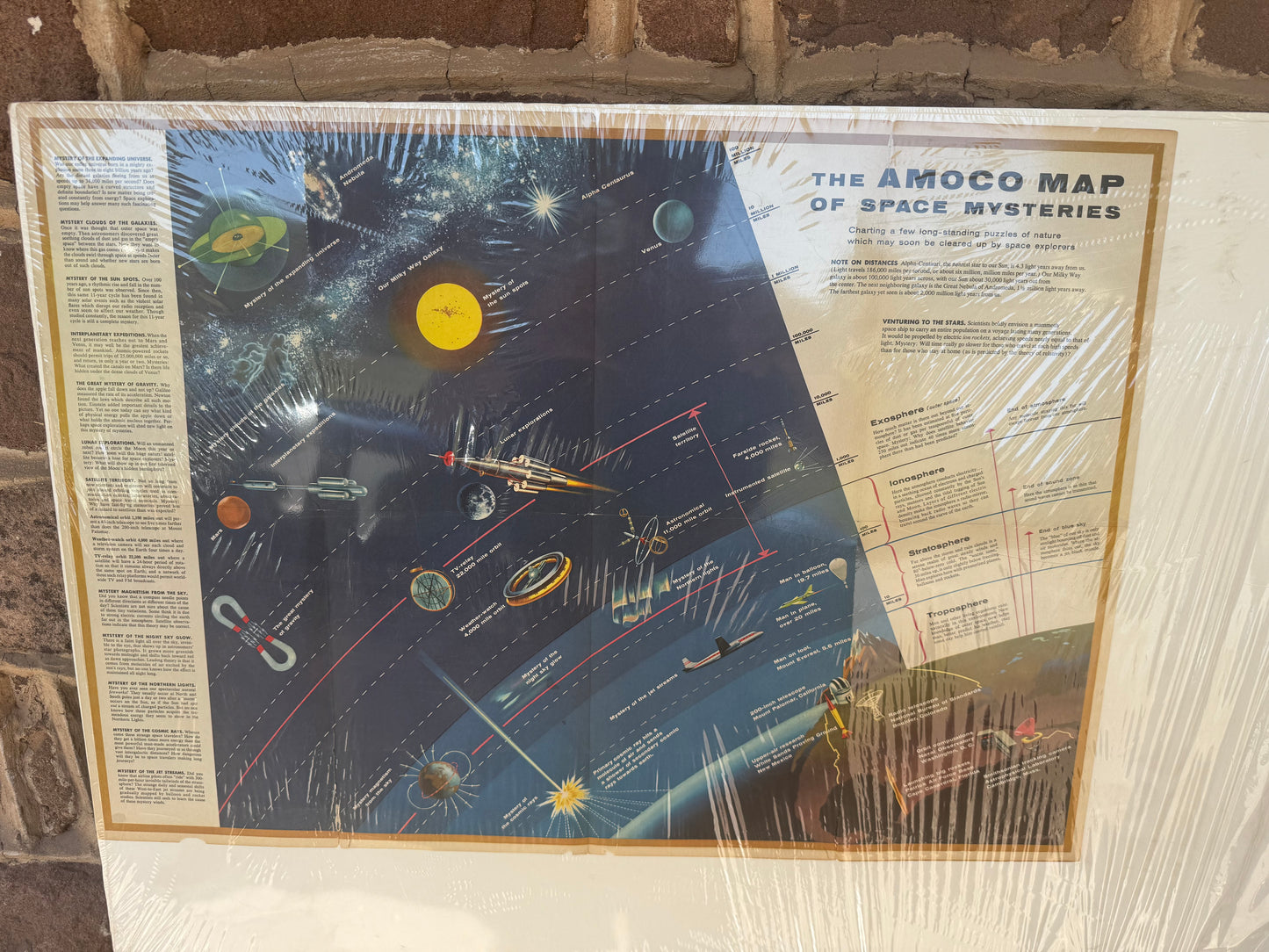 Vintage Amoco Space Mysteries Venture Into Space Road Map