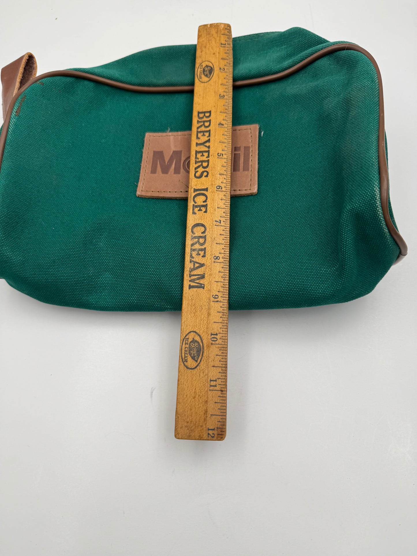 Vintage Mobil Oil Bank Bag And Coin Purse