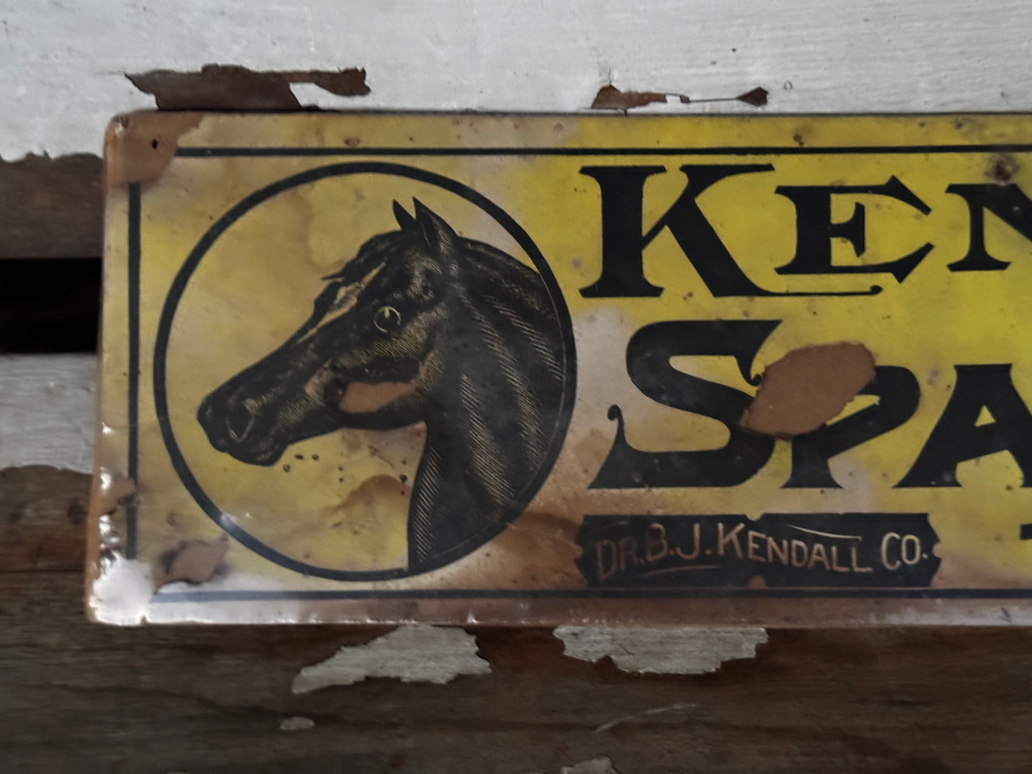 Vintage Kendall’s Sign Spavin Cure Paper