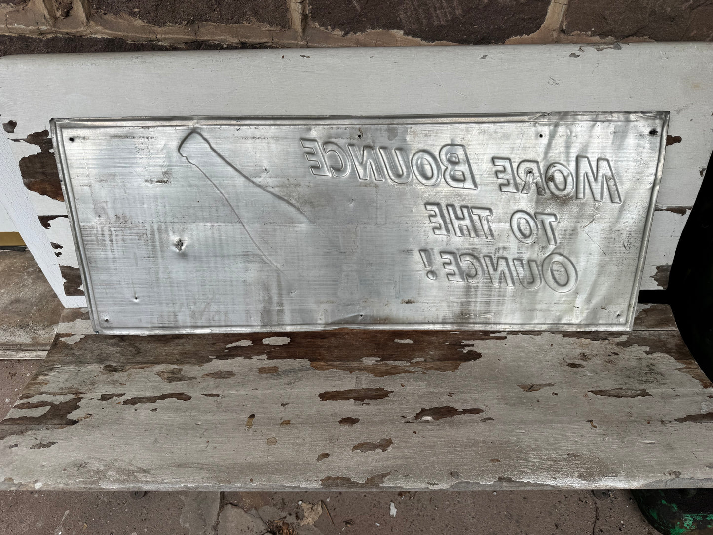 Vintage Pepsi Sign More Bounce Tin Single Face