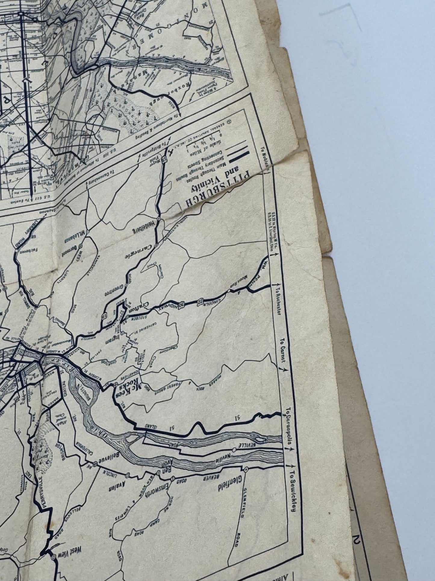 Vintage Standard Oil Road Map Pennsylvania 1931